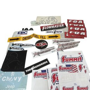 Large Lot Of Sticker Decals Chevy Jeep Ford Bully Dog Summit F-O-A Yukon Dura